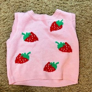 Strawberry sweater vest